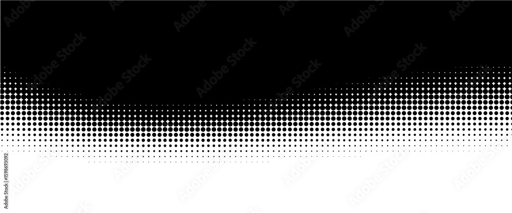 Poster halftone background vector. monochrome abstract dot, gradient halftone dots for background pattern a