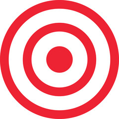 Red target icon. Red darts target aim icon. design in trendy style. target logo. Vector illustration

