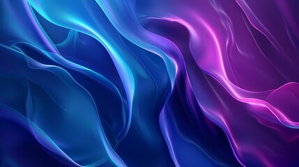 Obraz premium Abstract fluid art banner. Elegant, colorful waves of blue and purple hues in a fluid motion, creating a mesmerizing abstract design that adds depth and energy to any concept
