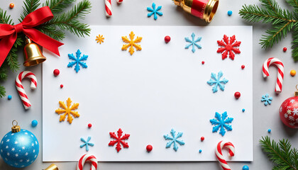 Festive fireworks with wishes for joy, health, and success for Christmas cards  