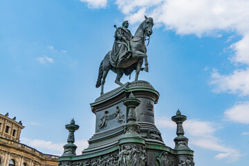Obraz premium Statue of King Johann in Dresden, Germany