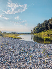 autumn landscape with river