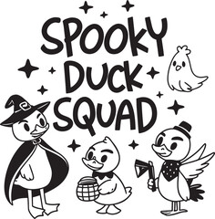  A Cute Halloween Duck Vector For Funny SVG PNG