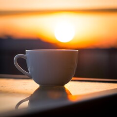 Warm Drink at Sunrise - Peaceful Morning Moment