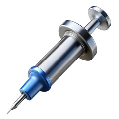 3d syringe icon isolated on transparent background