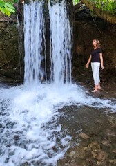 Waterfall in forest of Azerbaijan .High quality