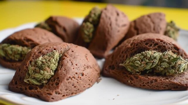 Chocolate treats with cannabis
