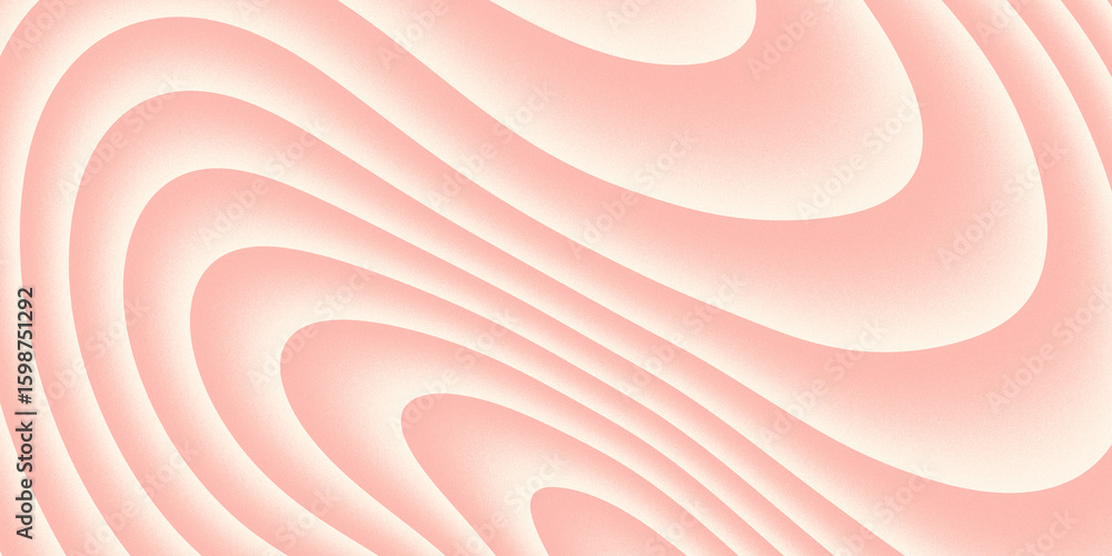 Poster abstract pink background with wavy lines and gradient. curved shapes. color stretch. retro style. no