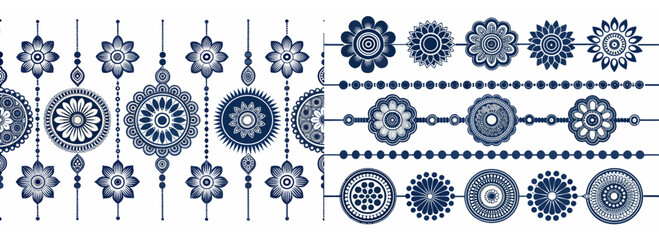 Elegant Abstract Minimal Rakhi Design with Symmetrical Mandala Art Pattern on Diagonal Background for Indian Raksha Bandhan Celebration Festival