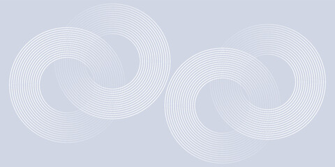 Fototapeta premium Abstract blue glowing geometric lines on dark blue background. Modern shiny blue circle lines pattern. Futuristic technology concept. Suit for cover, poster, banner, brochure, header, website. eps 10