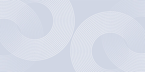 Abstract blue glowing geometric lines on dark blue background. Modern shiny blue circle lines pattern. Futuristic technology concept.