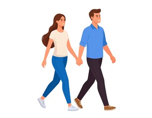 Fototapeta premium Couple walking hand in hand (1)