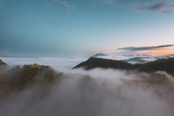 Morning Fog Over the Blue Ridge Mountains at Sunrise 4