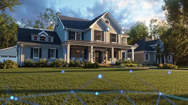 lawn care technology integrates with connected home systems to create a smart, protective boundary around the house, using invisible pet fences and exterior firewalls, security, modern lawn care tech