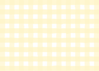 Hand-drawn yellow gingham checkered background. Ideal for summer picnic, kitchen design, baby shower, wrapping paper, textile, retro backgrounds, and digital projects. Soft pastel style. Vector 