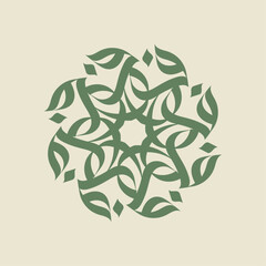Abstract round arabic calligraphy art design islamic wallpaper 