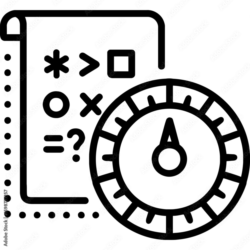 Poster secret code cipher outline icon vector
