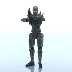 戦闘ロボット　3DCGレンダリング