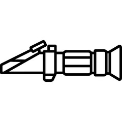 Refractometer outline icon vector