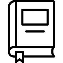 Textbook outline icon vector
