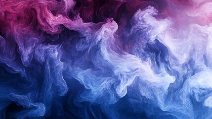 Fototapeta premium Abstract Smoke Background with Swirling Blue and Purple Color Gradients