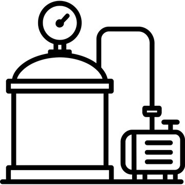 black industrial machine with gauge clip art preview