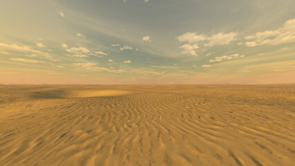 Naklejka premium 砂漠 3DCGレンダリング