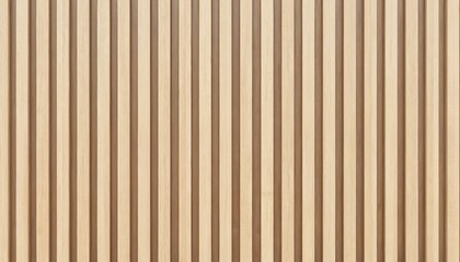 Natural wood slatted wall background. Close-up of vertical wooden planks with a subtle pattern and light brown tones. Ideal for interior design, architecture, and rustic decor projects.