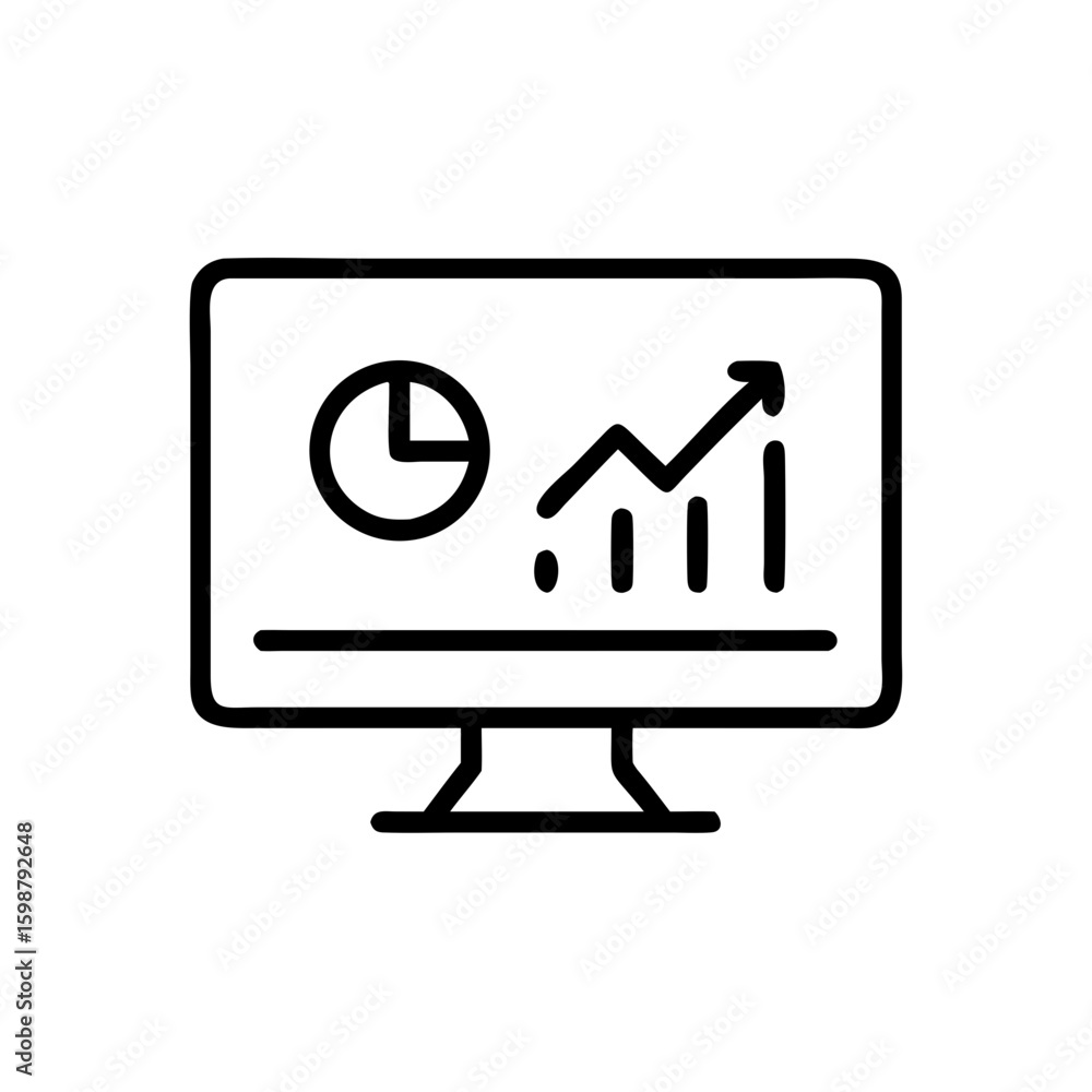 Poster onboard monitor displaying data, metrics, and statistics for business insights. onboard monitor pres