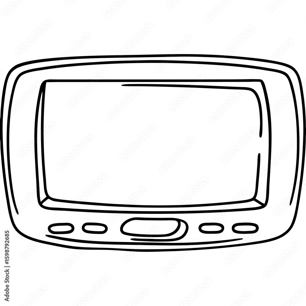 Poster onboard monitor icon displayed, a simple graphic of vehicle computer screen. onboard monitor shows s