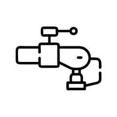 Fototapeta premium Pneumatic system illustration with valve and connector for compressed air. Pneumatic system provides mechanical motion, controls pressure, and delivers precise force.