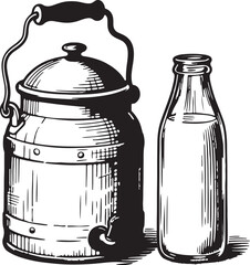 Milk Can and Bottle 