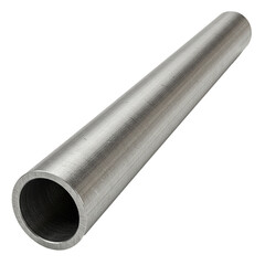 stack of steel pipes isolated on white background