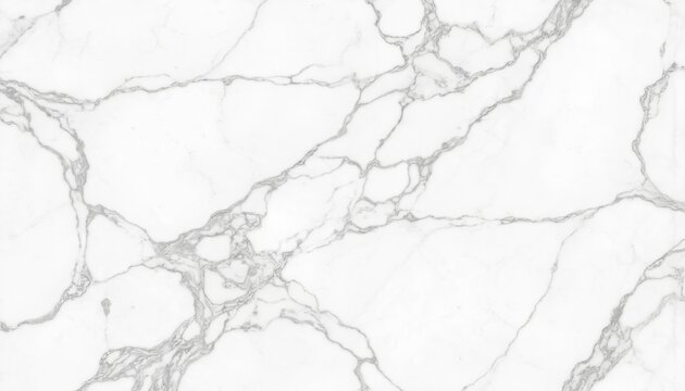 White marble texture background with seamless grey veining. High-resolution stone surface offers polished, natural look. Sophisticated, elegant material suitable for interior design, flooring,