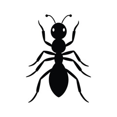 Obraz premium Insect silhouette vector illustration of a army ant.