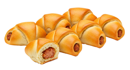 Delicious sausage rolls baked fresh golden brown pastry savory filling perfect for breakfast lunch or snack time treat