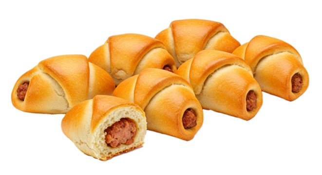 Delicious sausage rolls baked fresh golden brown pastry savory filling perfect for breakfast lunch or snack time treat