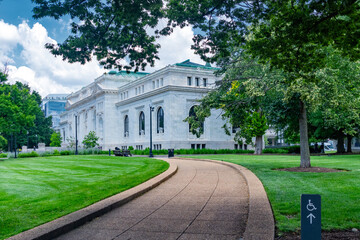 Historic Carnegie Library in Washington DC promoting public access to education and knowledge.