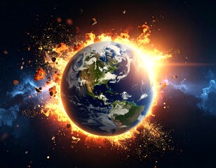 Earth engulfed in fiery destruction (1)