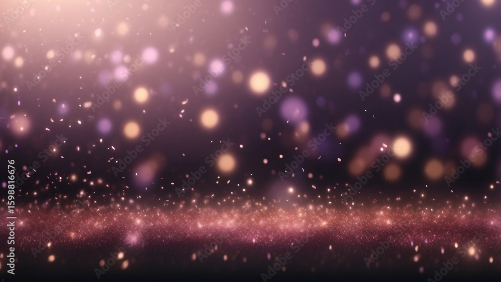Aufkleber subtle violet sparkles and bokeh lights creating a magical and dreamy atmosphere