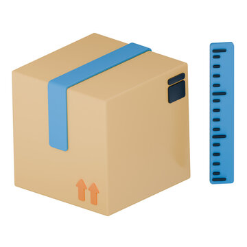 Measure Box 3D Icon