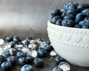 Blueberry with ice