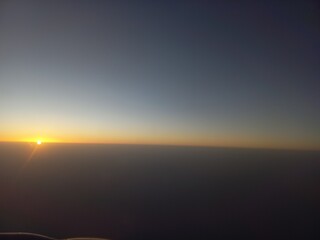 sunset in the horizon 