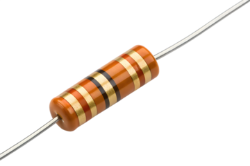 High-Resolution Close-up of an Axial Leaded Resistor