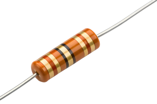High-Resolution Close-up of an Axial Leaded Resistor