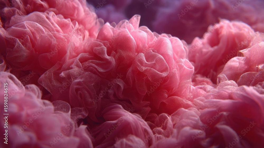 Poster pink flowers with a fuzzy texture. they are arranged in a way that makes them look like they are flo