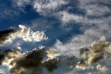 dramatic sky with clouds