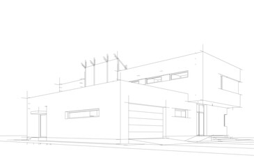 architectural drawing 3d vector illustration