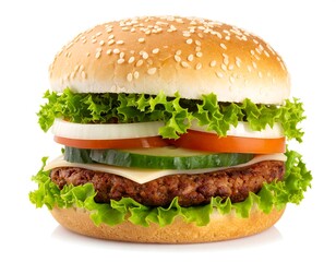 Freshly prepared hamburger