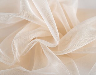 Light Beige Sheer Fabric Drape